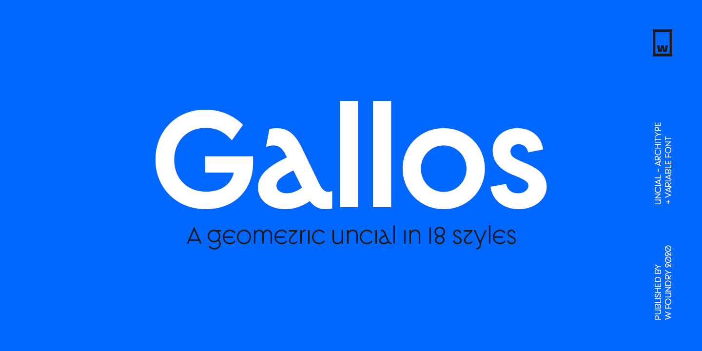 Пример шрифта Gallos